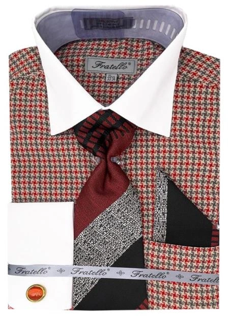 Camisa de vestir a cuadros rojos para hombre: ¡Elegancia audaz y estilo vibrante!