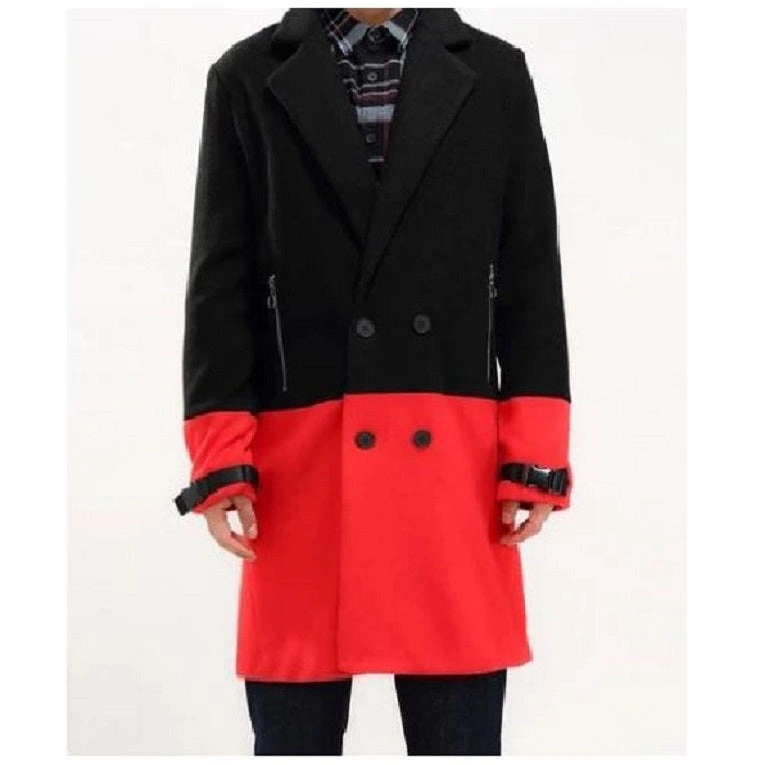 Abrigo rojo de hombre: Elegancia audaz a mitad de camino doble botonadura estilo peacoat, ¡imprescindible!
